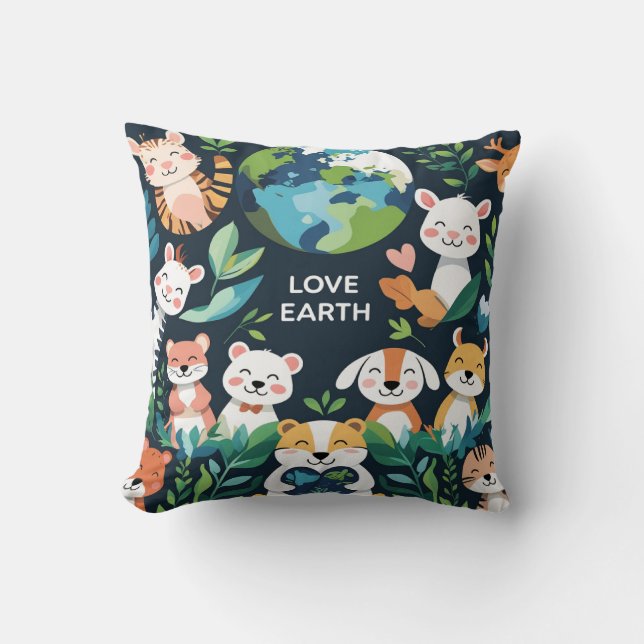 Liebe Erde Kissen (Vorderseite)
