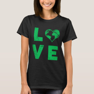 Liebe Erde Planet bedrängte Umwelt-Tank zu T-Shirt
