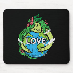 Liebe Erde Planet Umarmung Natur Umwelt Ea Mousepad