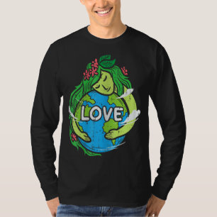 Liebe Erde Planet Umarmung Natur Umwelt Ea T-Shirt