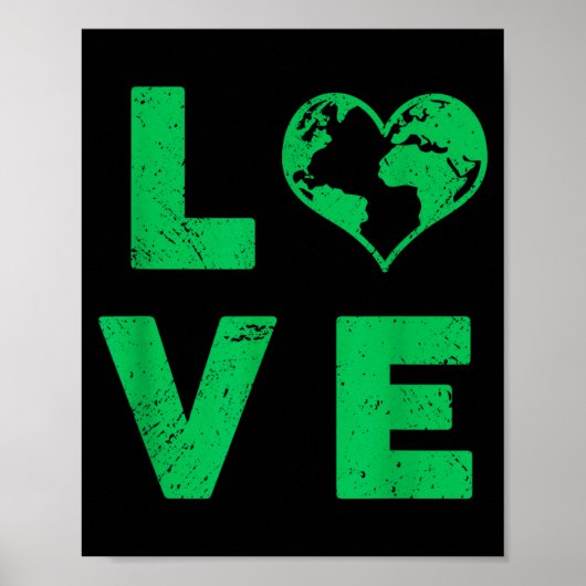 Liebe Erde Planet Umweltproblemen Poster (Vorne)