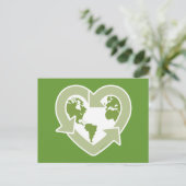 Liebe Erde: Recycle! Postkarte (Stehend Vorderseite)