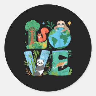 Liebe Erde Tag Planet 2025 Jubiläum Umwelt Runder Aufkleber