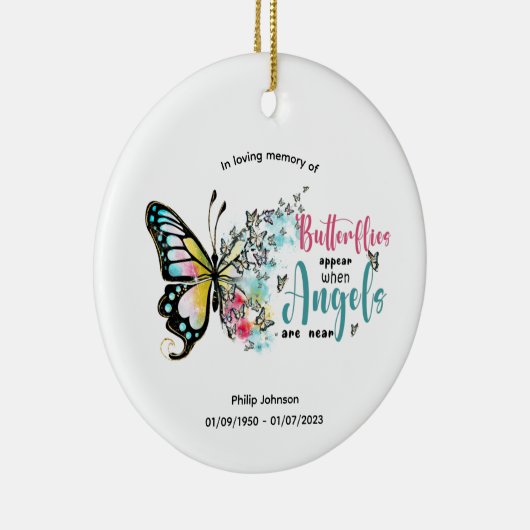 Liebe Erinnerung an einen geliebten Butterfly. bea Keramik Ornament (Rechts)