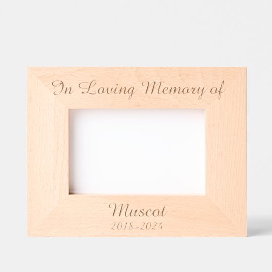 Liebe Erinnerung an Haustiere Geätzte Rahmen (Vorderseite)