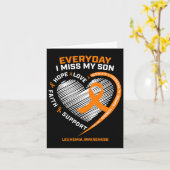 Liebe Erinnerung an meine Sohn Leukämie Karte (Gelbe Blume)