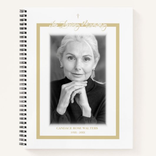 Liebe Erinnerung Golden B&W Foto Service Liebe Notizblock (Vorderseite)