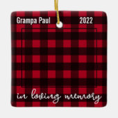 Liebe Erinnerung Weihnachten Keepake Red Kariert 2 Keramikornament (Vorderseite)