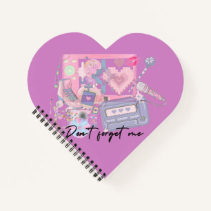 Liebe Erinnerungen – Pink Y2K Nostalgisches Notizb Notizblock