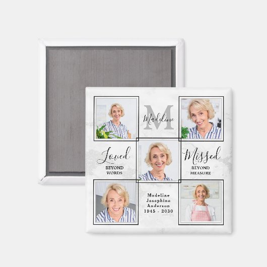 Liebe Erinnerungsfoto Gedenkfeier Beerdigung Gefal Magnet (Vorderseite/Rückseite)