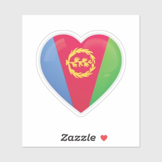 Liebe Eritrea Aufkleber (Blatt)