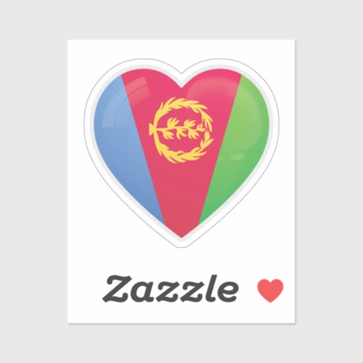 Liebe Eritrea Aufkleber (Blatt)