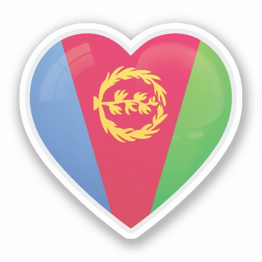 Liebe Eritrea Aufkleber (Vorderseite)