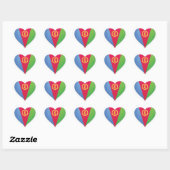 Liebe Eritrea - Herzensticker Herz-Aufkleber (Blatt)