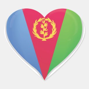 Liebe Eritrea - Herzensticker Herz-Aufkleber