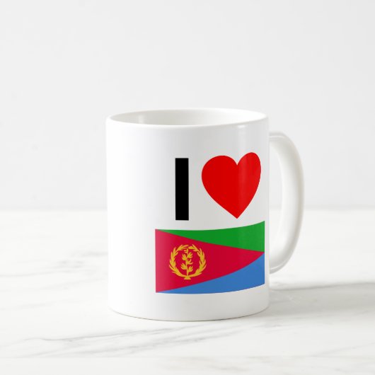 Liebe Eritrea Kaffeetasse (VorderseiteRechts)