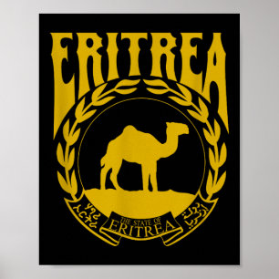 Liebe Eritrea mit Eritrea Emblem Eritrea Independe Poster