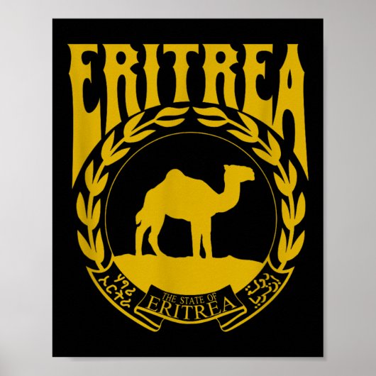Liebe Eritrea mit Eritrea Emblem Eritrea Independe Poster (Vorne)