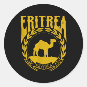 Liebe Eritrea mit Eritrea Emblem Eritrea Independe Runder Aufkleber