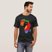 Liebe Eritrea mit eritreischer Flagge in Afrika Ka T-Shirt (Vorne ganz)