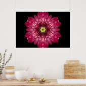 Liebe erlaubt Blume Mandala Poster (Küche)