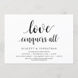 Liebe erobert alle, Hochzeit Ändern Sie das Datum  Einladung