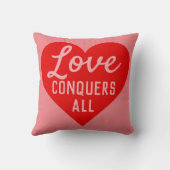 Liebe erobert alle Nachrichten Kissen (Rückseite)