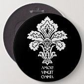 Liebe erobert alle (Schwarz-weiß) Button (Vorne & Hinten)