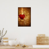 Liebe erobert alles (Heart Art Poster) Poster (Küche)