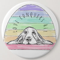 Liebe erobert den ganzen Hund Regenbogenbasenhalm