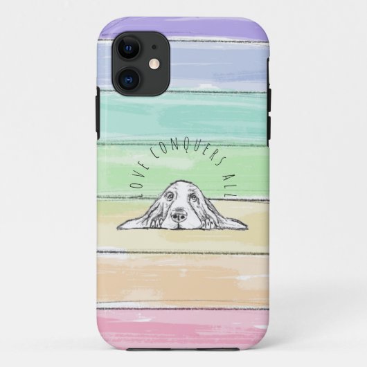Liebe erobert den ganzen Hund Regenbogenbasenhalm Case-Mate iPhone Hülle (Rückseite)