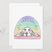 Liebe erobert den ganzen Hund Regenbogenbasenhalm Dankeskarte (Vorne/Hinten)