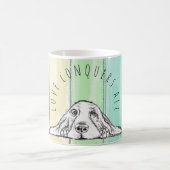 Liebe erobert den ganzen Hund Regenbogenbasenhalm Kaffeetasse (Mittel)