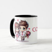Liebe erobert den ganzen Valentinstag Tasse (Vorderseite Links)