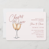 Liebe  Erröten Brautparty Einladung (Vorderseite)