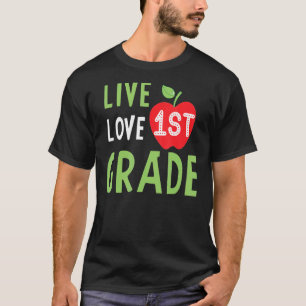 Liebe Erste Klasse glücklicher Fall Erntedank Frau T-Shirt