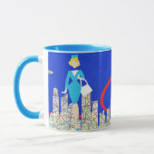 Liebe Erstflug-an der Retro Flugbegleiter-Tasse Tasse (Links)