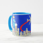 Liebe Erstflug-an der Retro Flugbegleiter-Tasse Tasse (Vorderseite Links)