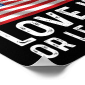 Liebe es oder verlasse es Patriotische amerikanisc Poster (Ecke)