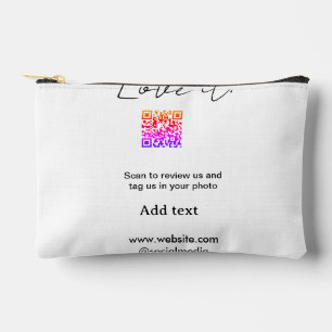 Liebe es, QR-Rezension auf Social Media zu teilen Zubehörtasche