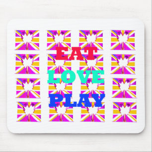 Liebe  Essen Spiel Herz Hakuna Matata Farben.png Mousepad