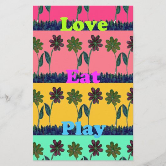 Liebe Essen Spielkunst Printwerbung Briefpapier (Vorderseite)