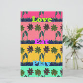 Liebe Essen Spielkunst Printwerbung Briefpapier (Stehend Vorderseite)