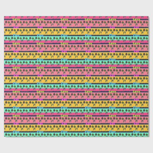 Liebe Essen Spielkunst Printwerbung Geschenkpapier (Flach)