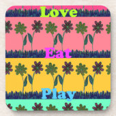 Liebe Essen Spielkunst Printwerbung Getränkeuntersetzer (Vorderseite)