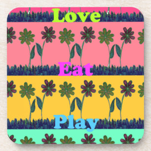 Liebe Essen Spielkunst Printwerbung Getränkeuntersetzer