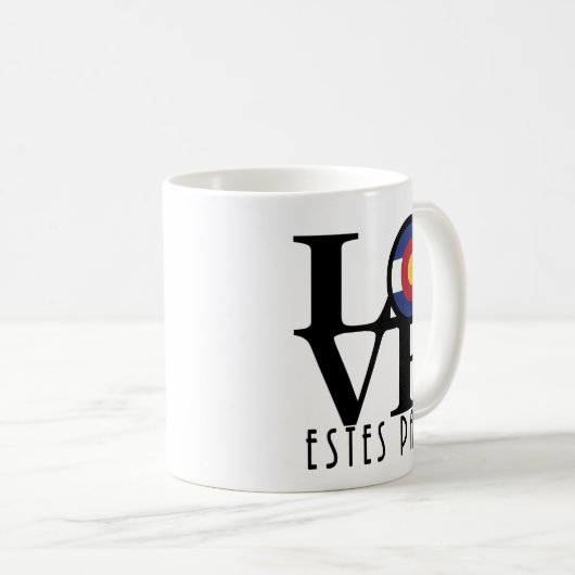 LIEBE Estes Park CO 11oz Kaffeetasse (VorderseiteRechts)