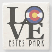LIEBE Estes Park Colorado Steinuntersetzer (Vorderseite)
