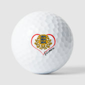 Liebe Estland Golf Balls, Estnische Flagge, Herz Golfball (Vorderseite)