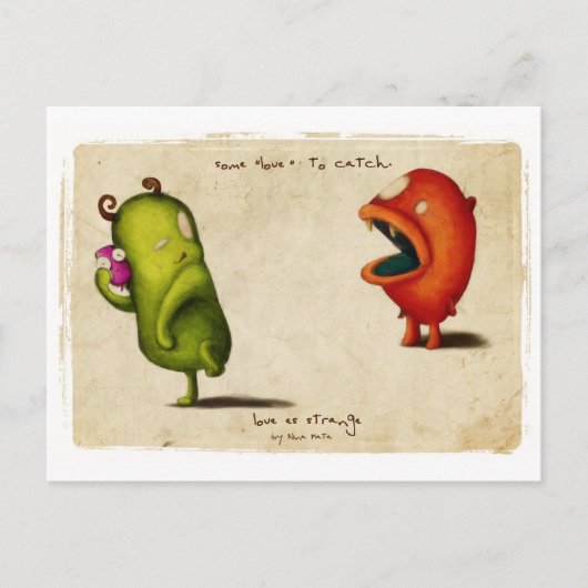 Liebe Estrange Critters Postkarte (Vorderseite)